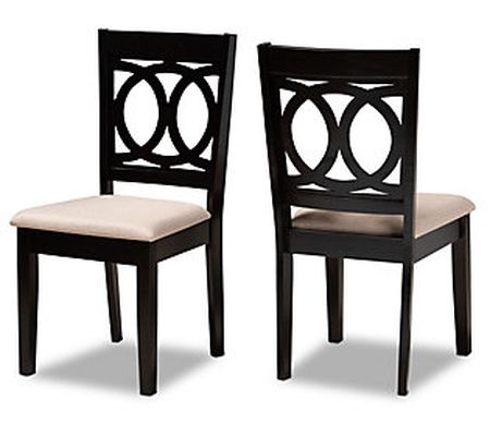 Lenoir Fabric Finished 2-Piece Dining Chair Set