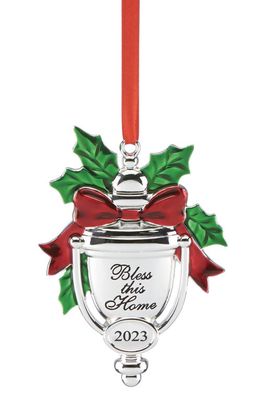 LENOX 2023 Bless this Home Ornament in Silver