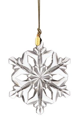 LENOX 2023 Optic Glass Snowflake Ornament in Silver