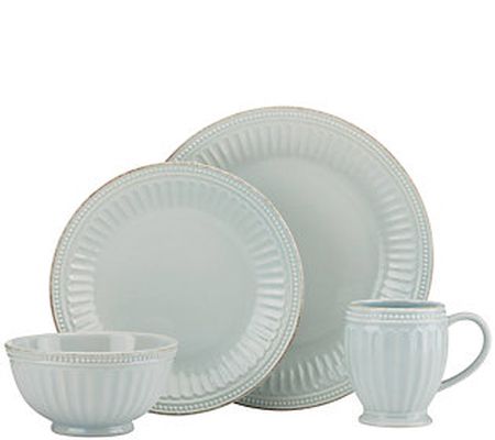 Lenox French Perle Groove Ice Blue 4-Piece Plac e Setting