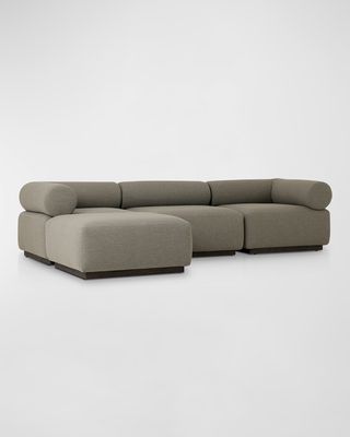 Lenox Outdoor 3-Piece Sectional with Ottoman