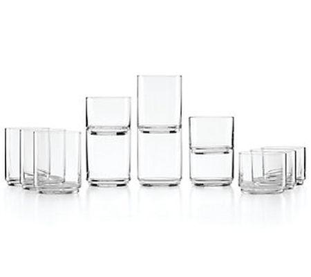 Lenox Tuscany Classics 12-Piece Stackable Tall & Short Glasses