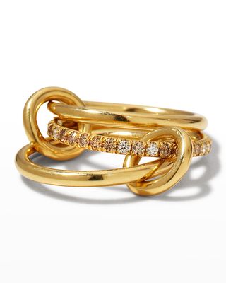 Leo Blanc Diamond 5-Link Ring