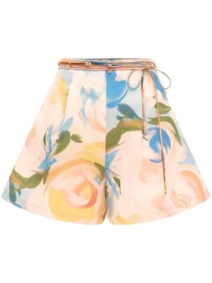 Leo Lin Vivian floral shorts - Yellow