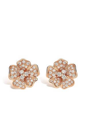 LEO PIZZO 18kt rose gold Flora diamond earrings - Pink