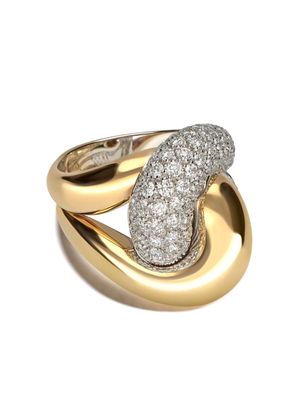 LEO PIZZO 18kt yellow and white gold Abbraccio diamond ring
