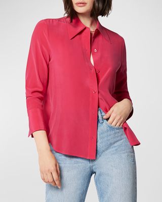 Leona Button-Down Silk Shirt