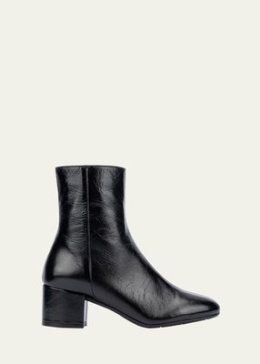 Leonora Leather Zip Ankle Boots