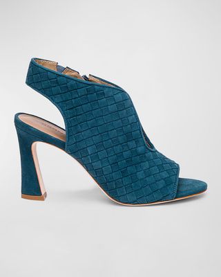 Leonora Woven Suede Slingback Sandals