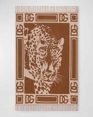 Leopard Cashmere Throw Blanket