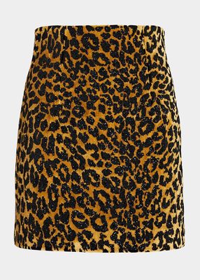 Leopard-Print Mini Skirt