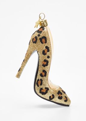 Leopard Shoe Christmas Ornament