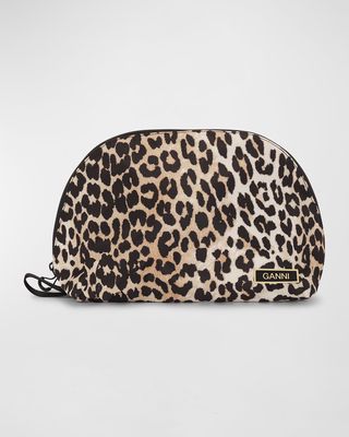 Leopard Zip Vanity Cosmetic Bag