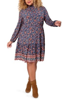 Leota Olive Floral Long Sleeve Dress in Sffo - Forest Floral