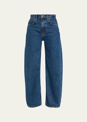 Leroy Mid-Rise Relaxed Bow-Leg Jeans