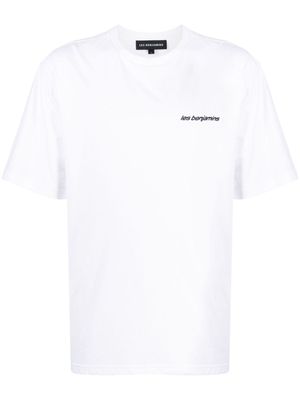 Les Benjamins logo-embroidered cotton T-shirt - White