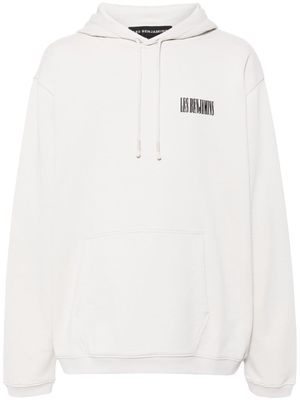 Les Benjamins logo-print cotton hoodie - Grey