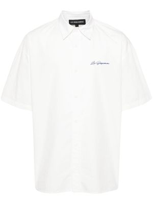 Les Benjamins logo-print cotton shirt - White