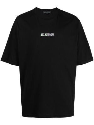 Les Benjamins logo-print cotton T-shirt - Black
