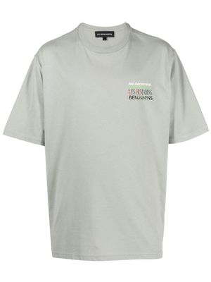 Les Benjamins logo-print cotton T-shirt - Grey