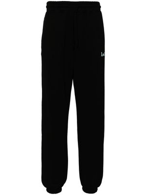 Les Benjamins logo-print cotton track pants - Black