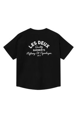 Les Deux Barry Button-Up Cotton Baseball Jersey in Black 