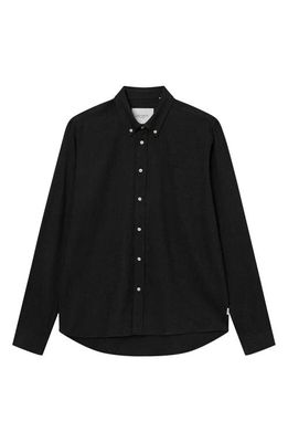 Les Deux Desert Button-Down Shirt in Black Melange