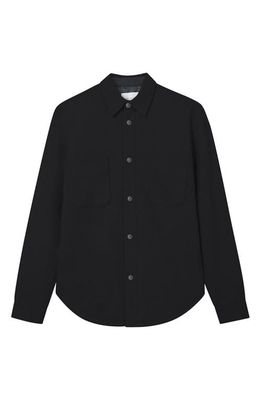 Les Deux Jacob Button-Up Shirt Jacket in Black