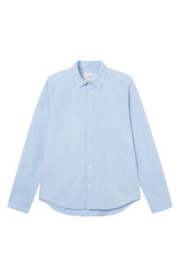Les Deux Kristian Stretch Oxford Button-Down Shirt in 410410-Light Blue