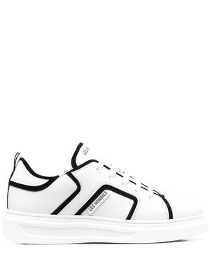 Les Hommes contrast suede trim sneakers - White