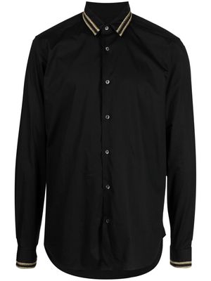 LES HOMMES embellished collar shirt - Black