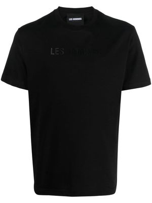 LES HOMMES logo-detail stretch-cotton T-shirt - Black