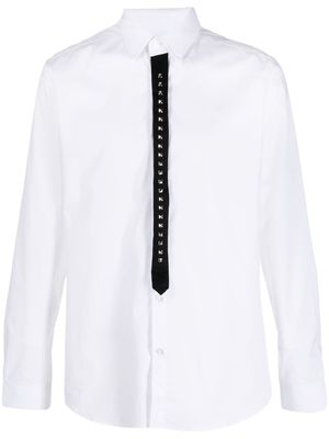LES HOMMES spike-detailing long-sleeve shirt - White