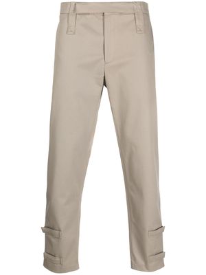 LES HOMMES straight-leg cotton trousers - Neutrals