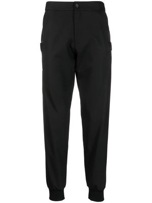 LES HOMMES stretch-design tapered-leg trousers - Black
