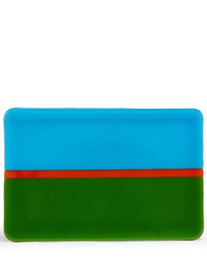 Les-Ottomans Murano colour-block tray - Blue