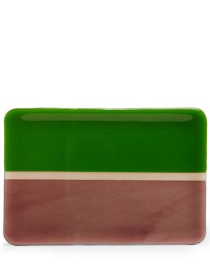 Les-Ottomans Murano colour-block tray - Green