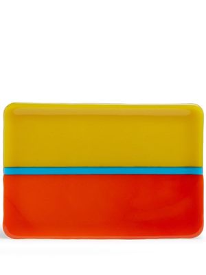 Les-Ottomans Murano colour-block tray - Yellow