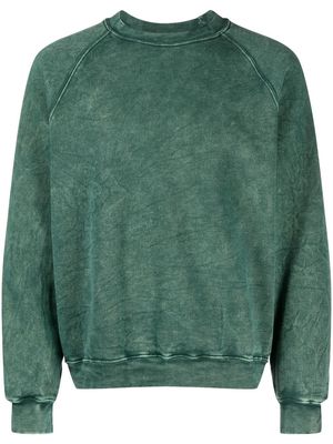 Les Tien crease-effect cotton jumper - Green