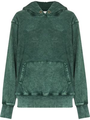 Les Tien distressed-effect hoodie - Green