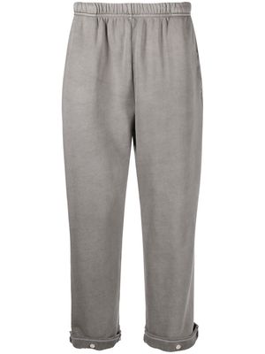 Les Tien fleece-texture straight trousers - WASHED GREASE