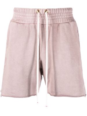 Les Tien fleece-texture track shorts - WASHED SPRUCE