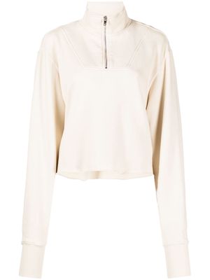 Les Tien half-zip cotton sweatshirt - Neutrals
