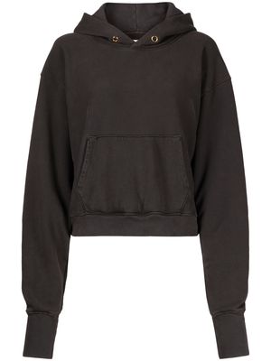 Les Tien long-sleeve cotton hoodie - Black