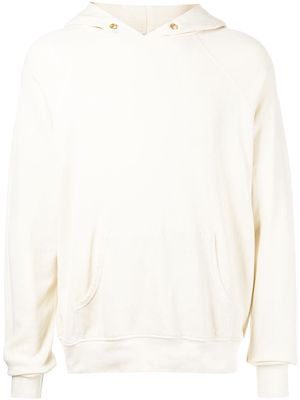 Les Tien long-sleeved cotton hoodie - White