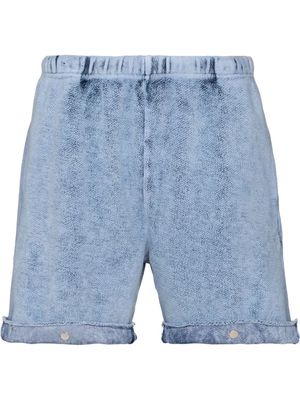 Les Tien press-stud cotton shorts - Blue