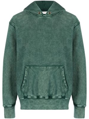 Les Tien pullover stonewashed hoodie - Green