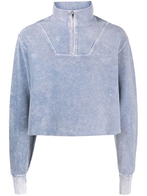 Les Tien quarter-zip fleece sweatshirt - Blue