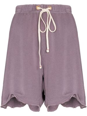 Les Tien straight-leg track shorts - Purple