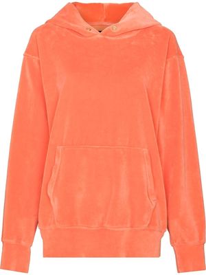 Les Tien velour relaxed-cut hoodie - Orange